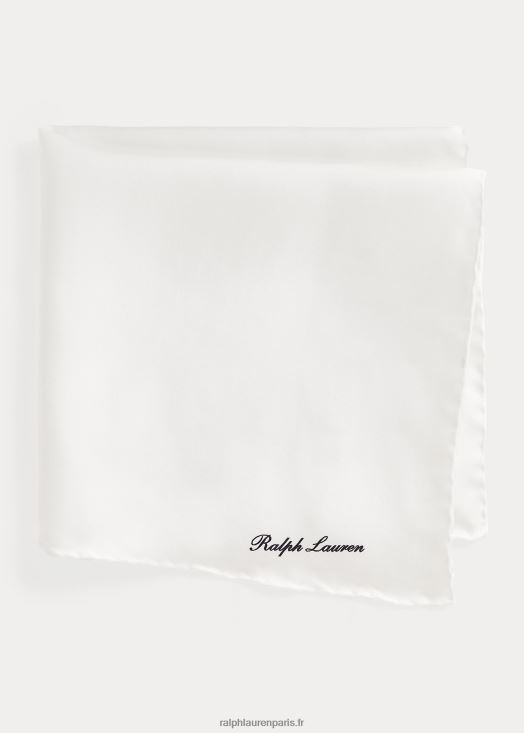 pochette de costume en soie 46T60T2663 Hommes Ralph Lauren blanc