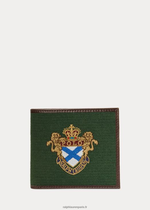 portefeuille à écusson brodé 46T60T2746 Hommes Ralph Lauren vert