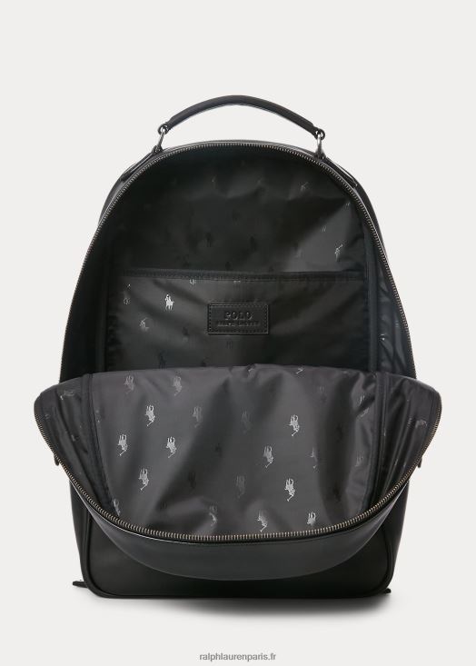 sac à dos en cuir 46T60T2237 Hommes Ralph Lauren noir