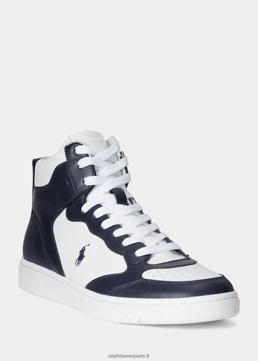 basket montante court en cuir 46T60T2201 Hommes Ralph Lauren