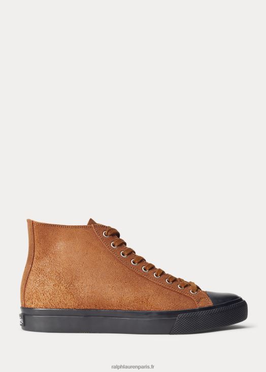 baskets en daim mayport 46T60T2124 Hommes Ralph Lauren brun