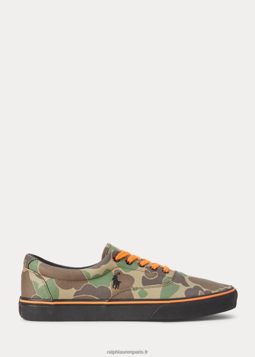 sneaker keaton en sergé 46T60T2037 Hommes Ralph Lauren camouflage grenouille