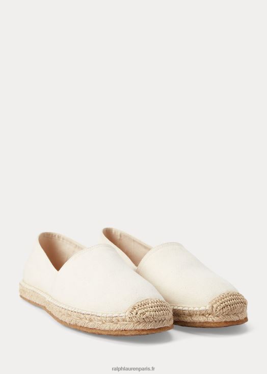 espadrille en toile 46T60T2128 Hommes Ralph Lauren grège