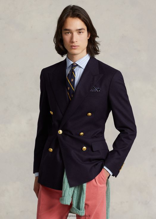 l'iconique blazer en daim 46T60T122 Hommes Ralph Lauren marine