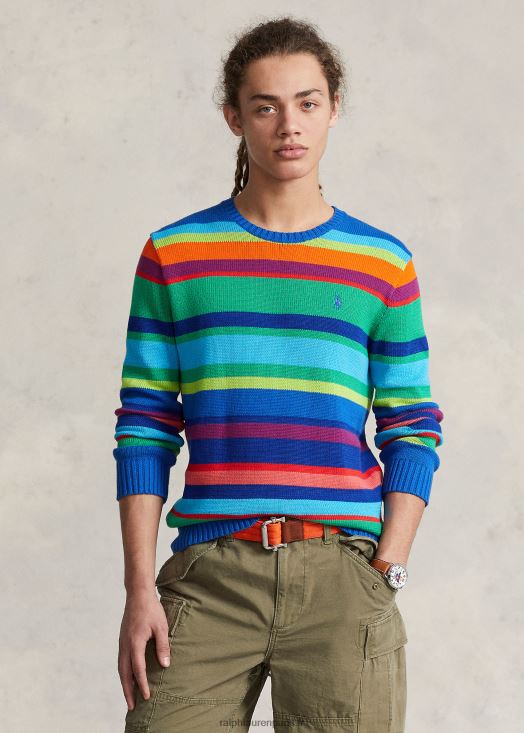 pull à col rond en coton rayé 46T60T888 Hommes Ralph Lauren