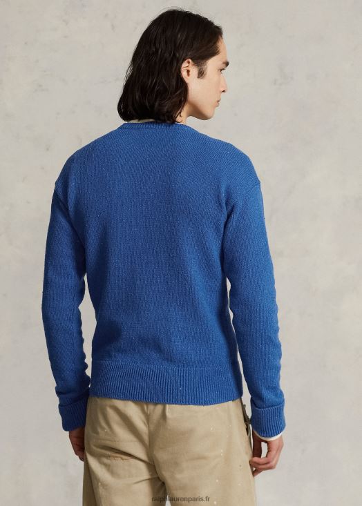 pull à poche en coton 46T60T909 Hommes Ralph Lauren Royal