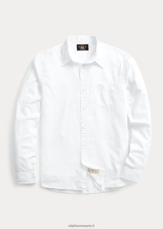 chemise de travail en sergé 46T60T1715 Hommes Ralph Lauren blanc