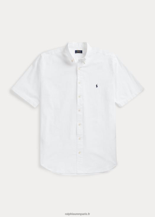 chemise en seersucker 46T60T1597 Hommes Ralph Lauren blanc