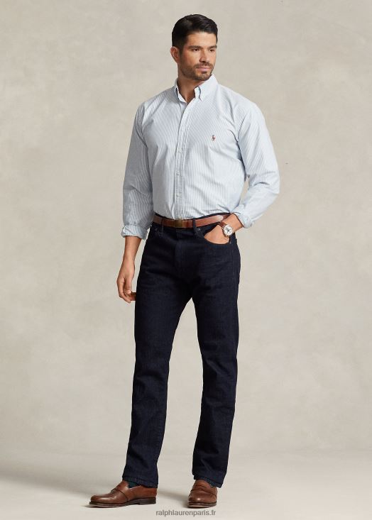 chemise oxford à rayures 46T60T1840 Hommes Ralph Lauren bleu