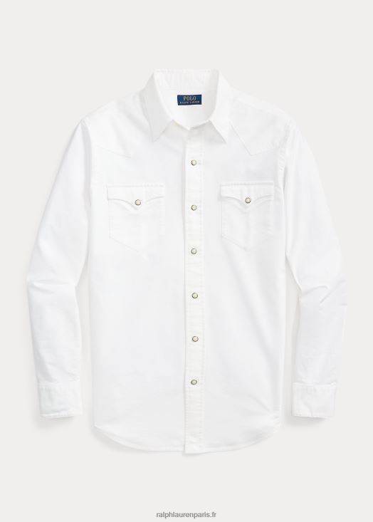 chemise western oxford 46T60T457 Hommes Ralph Lauren blanc