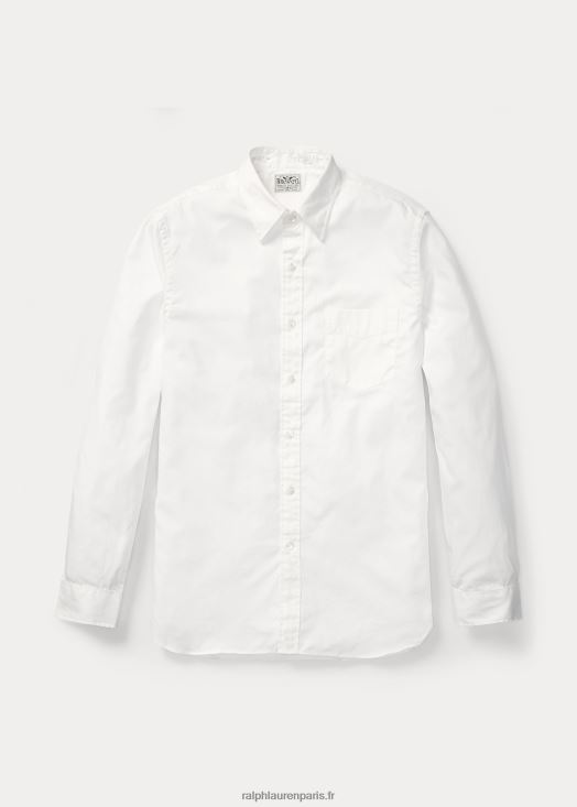 chemise oxford pointue 46T60T1758 Hommes Ralph Lauren blanc