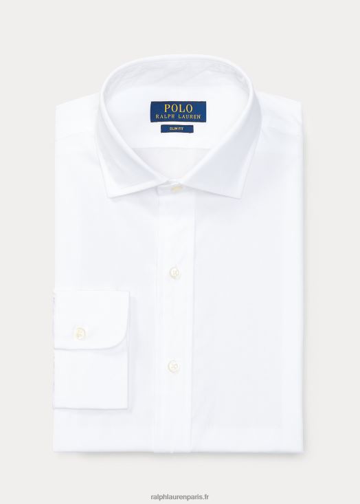 chemise slim en popeline 46T60T1309 Hommes Ralph Lauren blanc