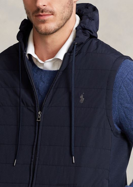 gilet à capuche hybride 46T60T1370 Hommes Ralph Lauren aviateur marine