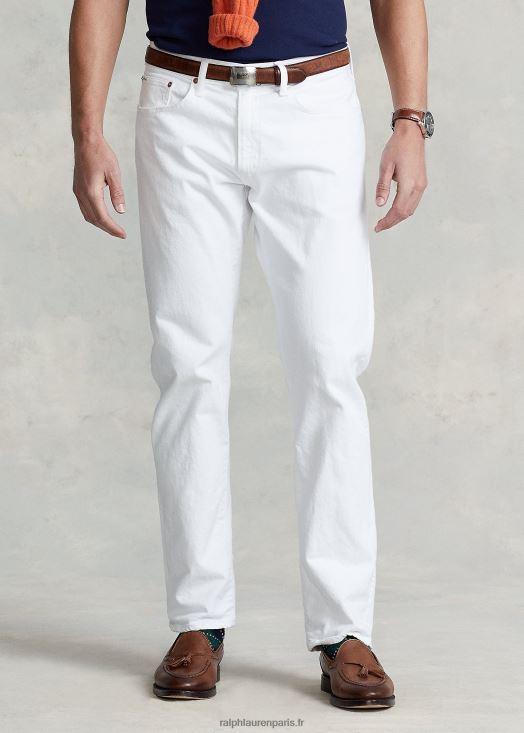 jean droit slim varick 46T60T374 Hommes Ralph Lauren blanc