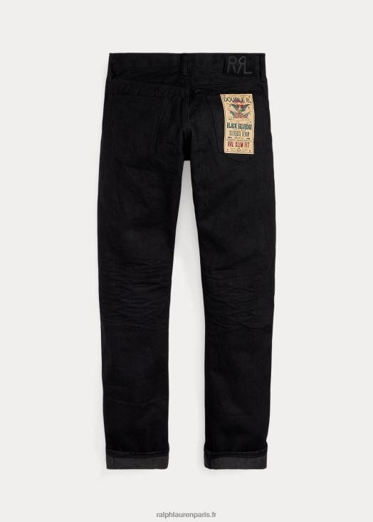 jean slim noir à lisière 46T60T1738 Hommes Ralph Lauren