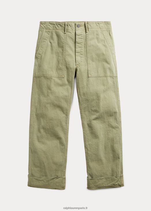 pantalon à chevrons 46T60T8706 Hommes Ralph Lauren vert brasseur