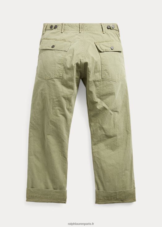 pantalon à chevrons 46T60T8706 Hommes Ralph Lauren vert brasseur