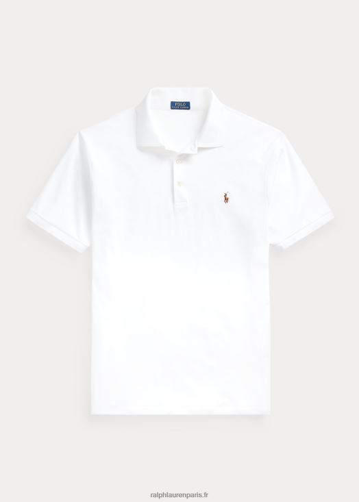 polo en coton doux 46T60T1532 Hommes Ralph Lauren blanc