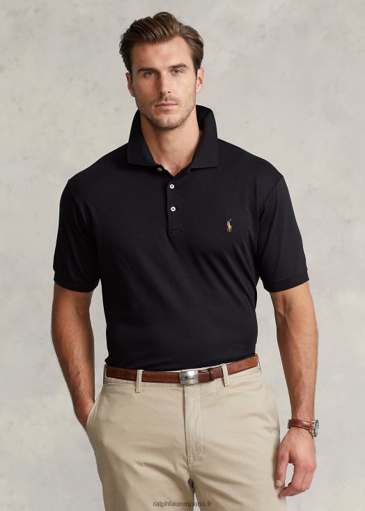 polo en coton doux 46T60T1534 Hommes Ralph Lauren noir