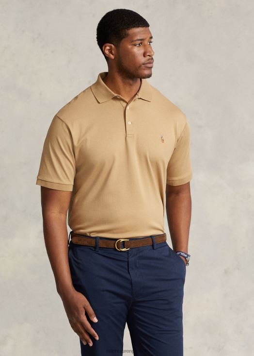 polo en coton doux 46T60T1540 Hommes Ralph Lauren café bronzé