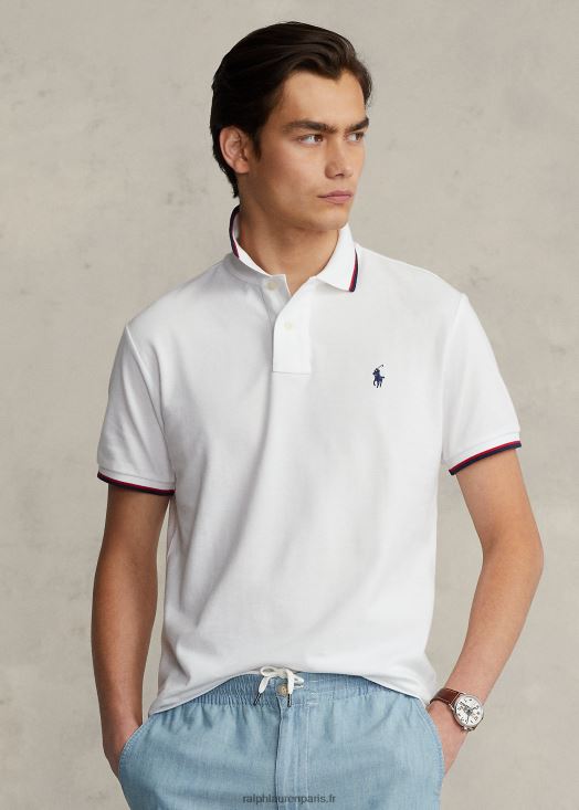 polo en maille coupe classique 46T60T582 Hommes Ralph Lauren blanc