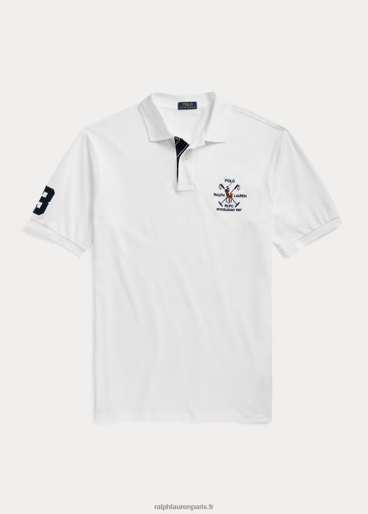 polo en maille à écusson 46T60T1602 Hommes Ralph Lauren blanc