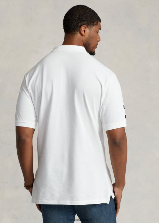 polo en maille à écusson 46T60T1602 Hommes Ralph Lauren blanc