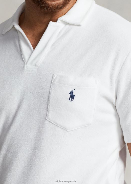 polo en éponge 46T60T1474 Hommes Ralph Lauren blanc