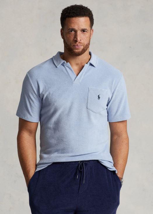 polo en éponge 46T60T1475 Hommes Ralph Lauren bleu austin