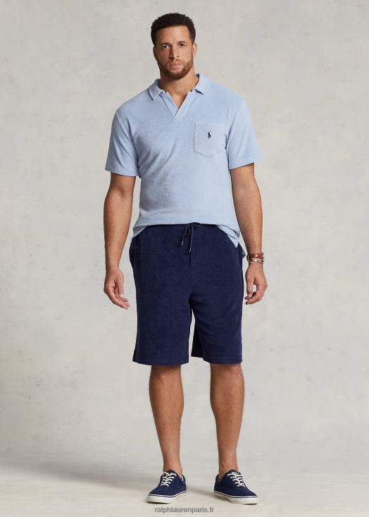 polo en éponge 46T60T1475 Hommes Ralph Lauren bleu austin