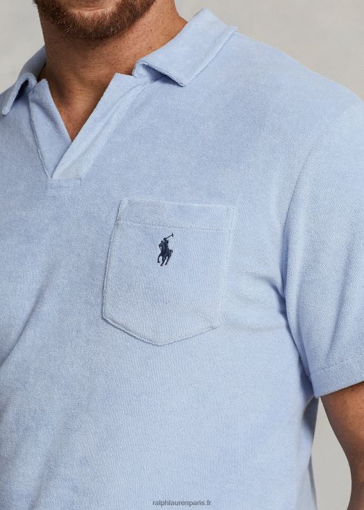 polo en éponge 46T60T1475 Hommes Ralph Lauren bleu austin