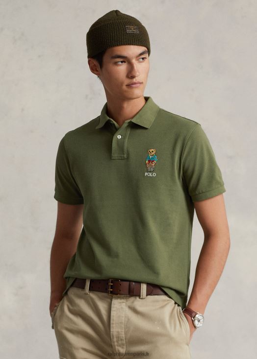 polo ours polo slim fit personnalisé 46T60T8660 Hommes Ralph Lauren