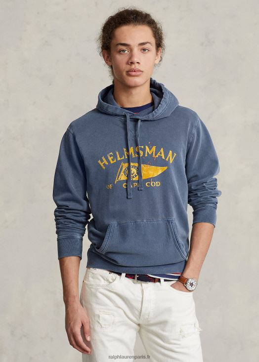 sweat à capuche graphique 46T60T882 Hommes Ralph Lauren Marine royale