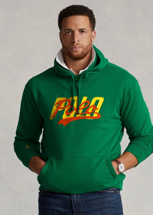 sweat à capuche à logo empilé 46T60T1897 Hommes Ralph Lauren vert primaire