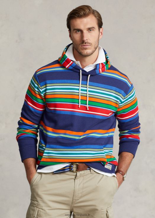 sweat à capuche rayé 46T60T1374 Hommes Ralph Lauren cobalt foncé/rayure