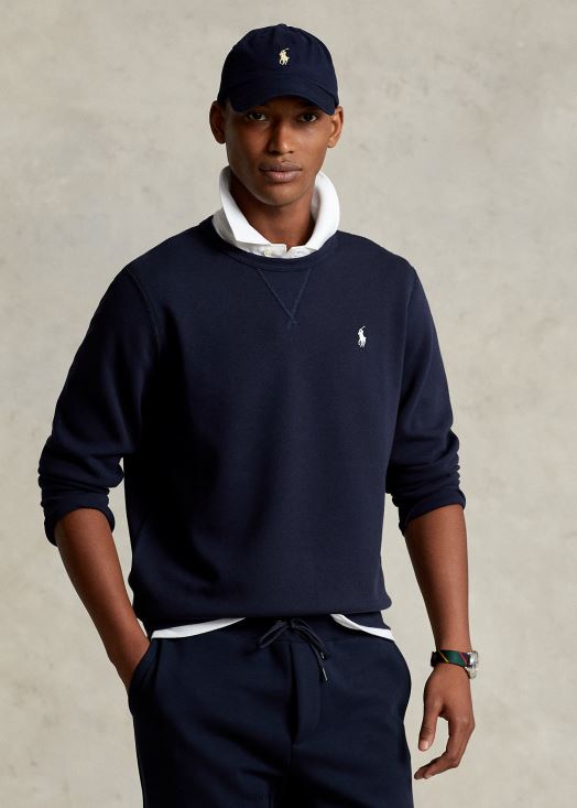 sweat à double maille 46T60T867 Hommes Ralph Lauren aviateur marine