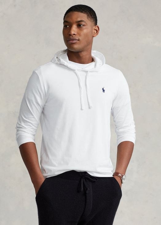 t-shirt à capuche 46T60T309 Hommes Ralph Lauren blanc