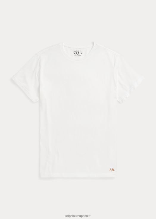 t-shirt à col rond 46T60T1688 Hommes Ralph Lauren blanc