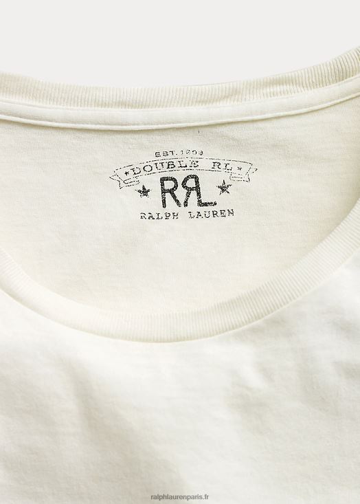 t-shirt à col rond 46T60T1688 Hommes Ralph Lauren blanc