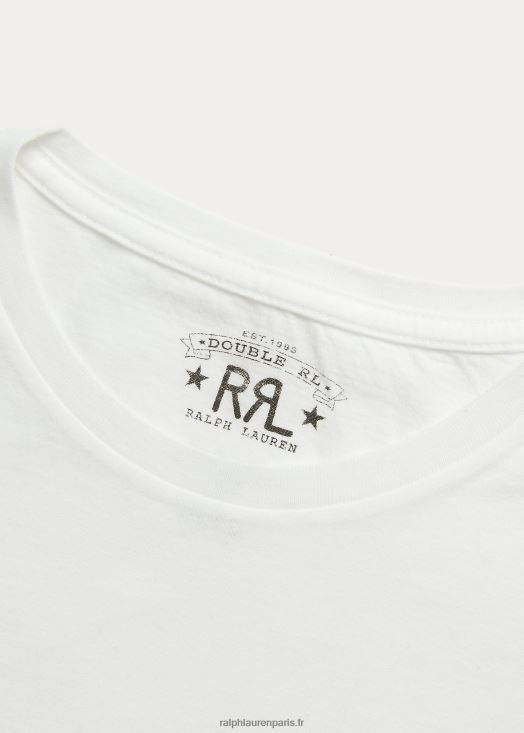 t-shirt à col rond 46T60T1688 Hommes Ralph Lauren blanc