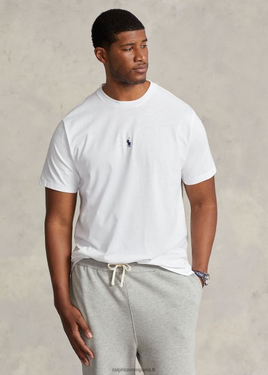 t-shirt à col rond 46T60T1883 Hommes Ralph Lauren blanc