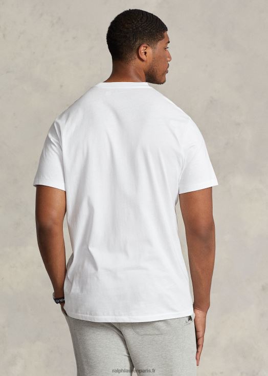 t-shirt à col rond 46T60T1883 Hommes Ralph Lauren blanc