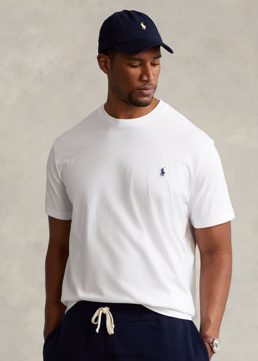 t-shirt à col rond 46T60T8708 Hommes Ralph Lauren blanc