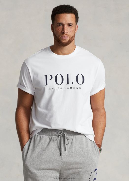 t-shirt à logo imprimé 46T60T1558 Hommes Ralph Lauren blanc