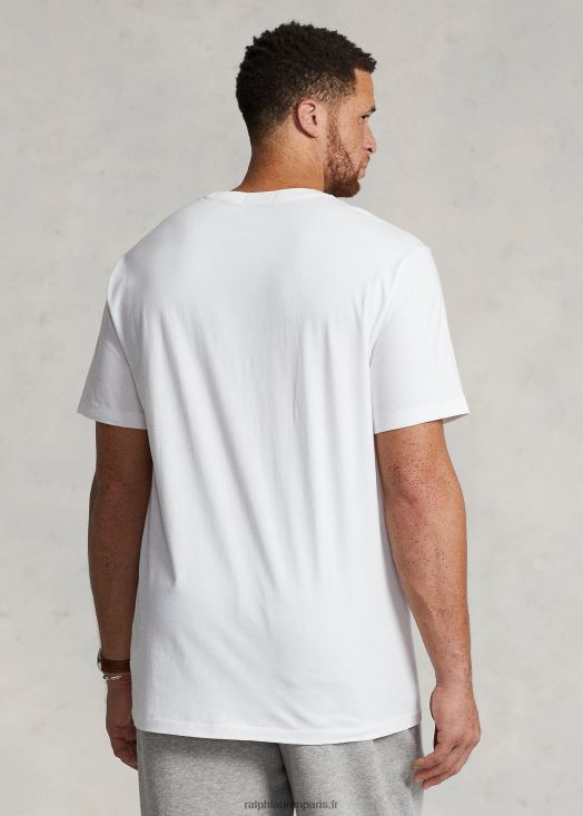 t-shirt à logo imprimé 46T60T1558 Hommes Ralph Lauren blanc