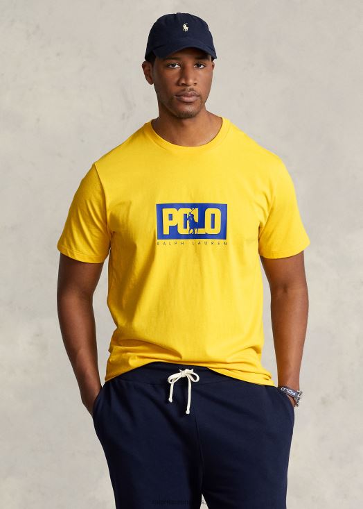 t-shirt à logo imprimé 46T60T1623 Hommes Ralph Lauren jaune canari