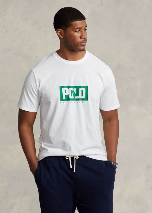 t-shirt à logo imprimé 46T60T1625 Hommes Ralph Lauren blanc