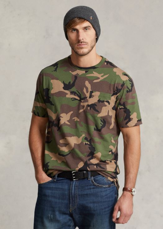 t-shirt à poche 46T60T1408 Hommes Ralph Lauren surplus de camouflage