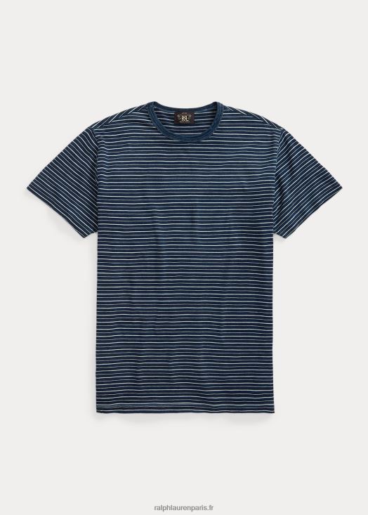 t-shirt à rayures 46T60T1760 Hommes Ralph Lauren indigo multi