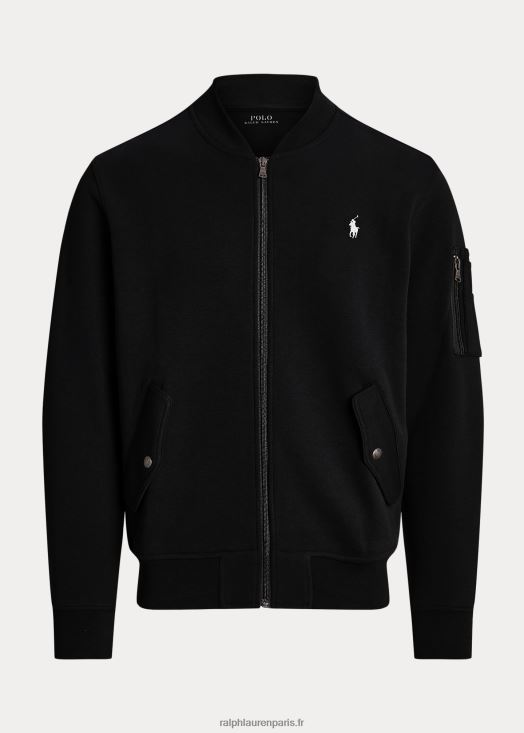 veste bomber à double maille 46T60T566 Hommes Ralph Lauren noir